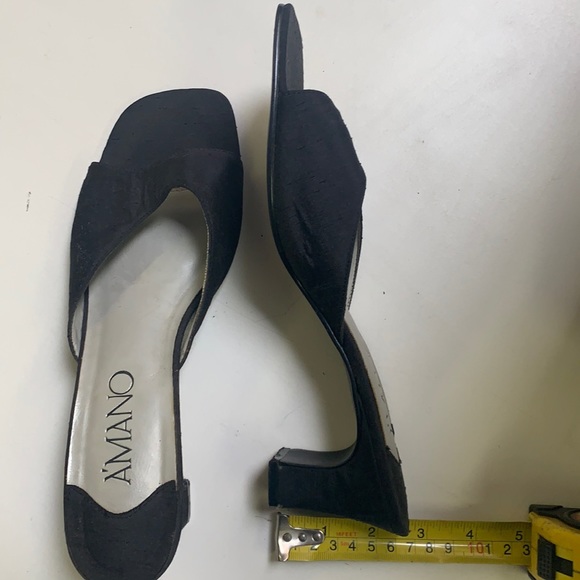 Raw silk heeled mules sz 10 - Picture 1 of 3